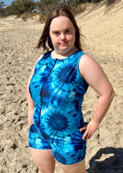 Plus Size High Neck Boyleg Swimsuit - Image 2