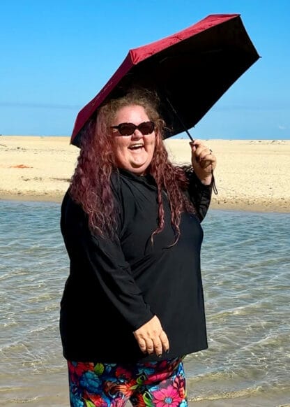 Womens Light Weight Folding Sun Protective Umbrella