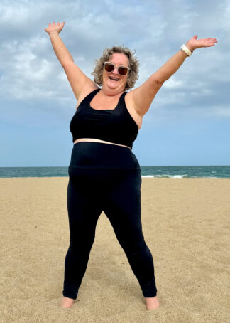 plus size long ankle length high waisted swim pants