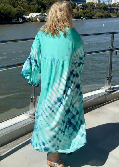 plus size tie dye long summer dress