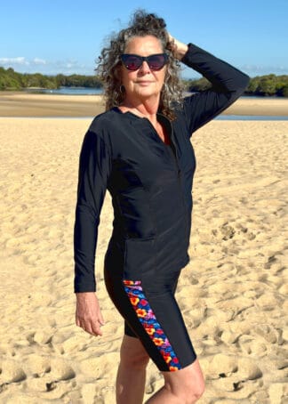 Chlorine Resistant Knee Length Swim Shorts with Inner Brief