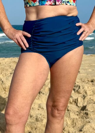 High Waist Tummy Control Ruched Bikini Bottoms