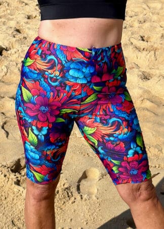 Plus Size Chlorine Resistant High Rise Swim Shorts