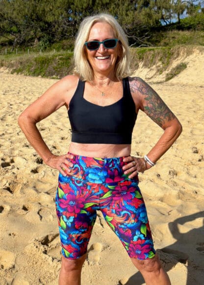 Plus Size Chlorine Resistant High Rise Swim Shorts - Image 2