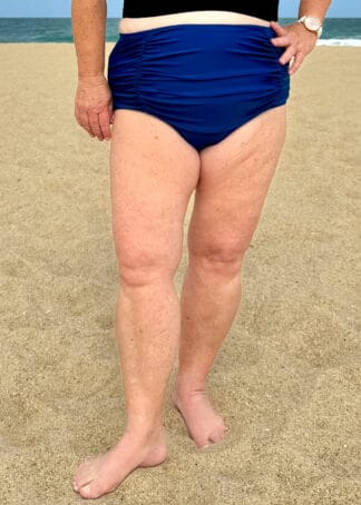 Plus Size Ruched High Waist Tummy Control Bikini Bottoms