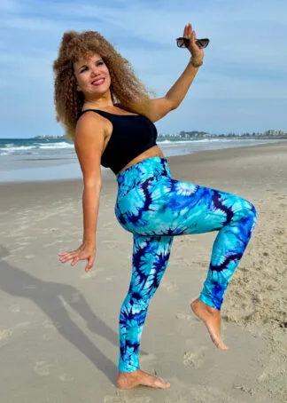 Long Length High Waist Swim Leggings Chlorine Resistant