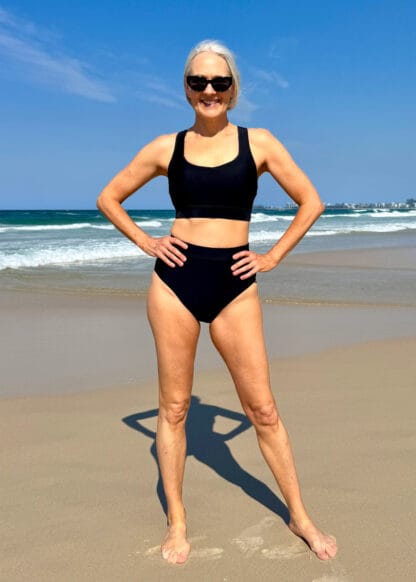 mature womens high cut supportive bikini