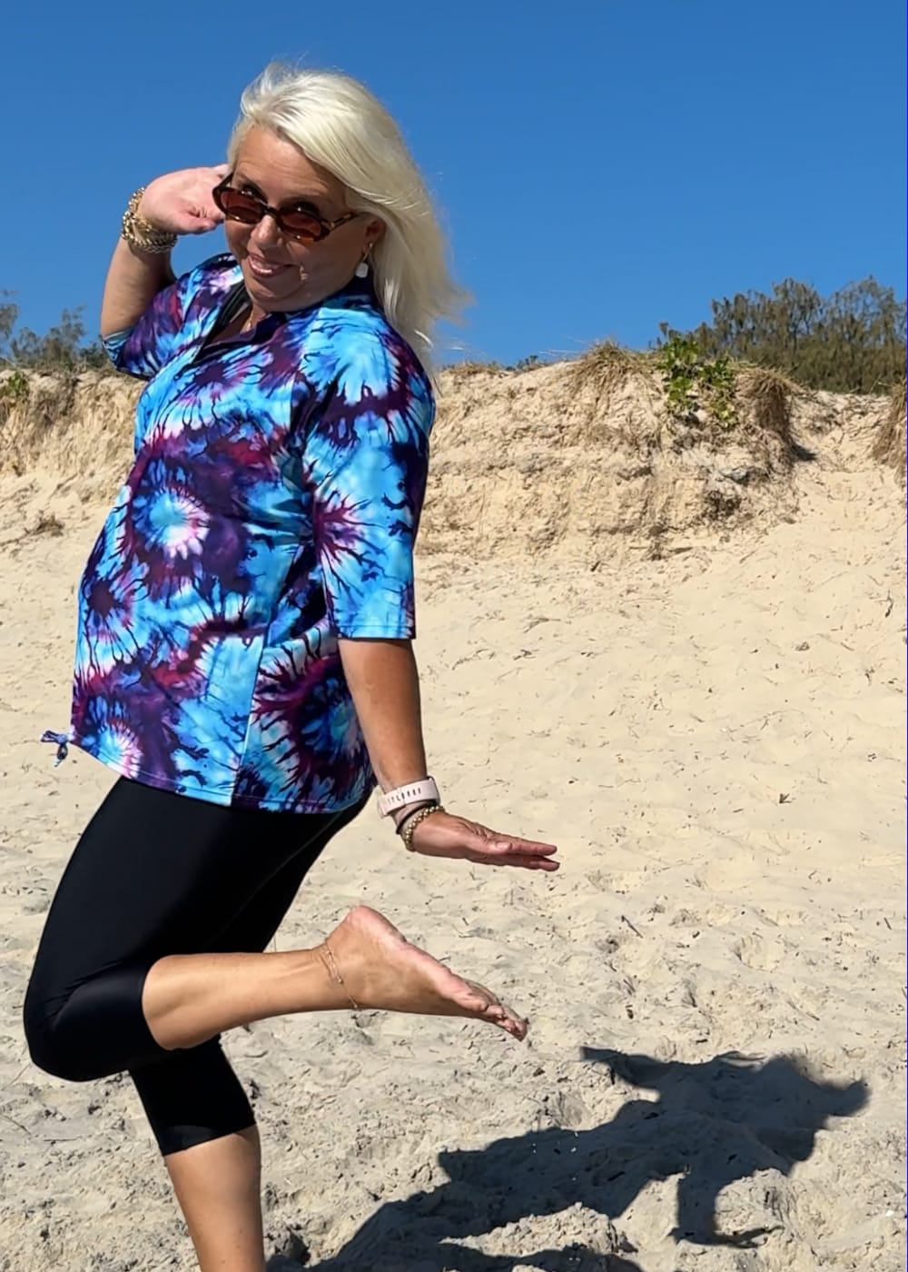 tie dye baggy swim shirts sun tops for women