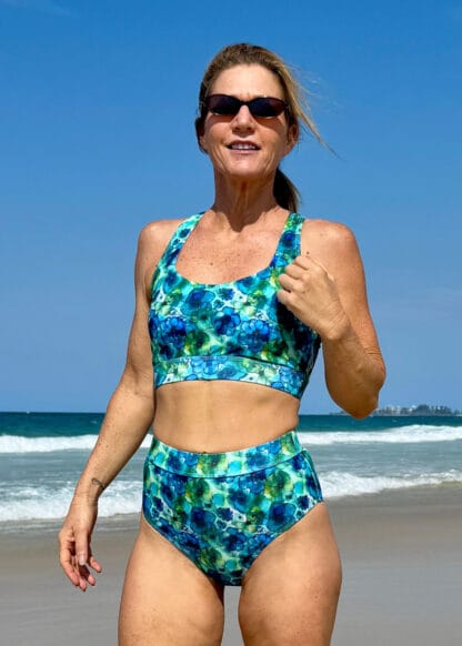 two piece swimsuit bikini high leg