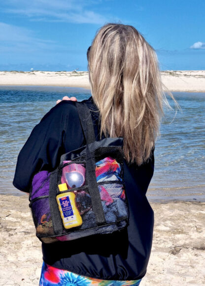 womens beach bag sand free mesh design