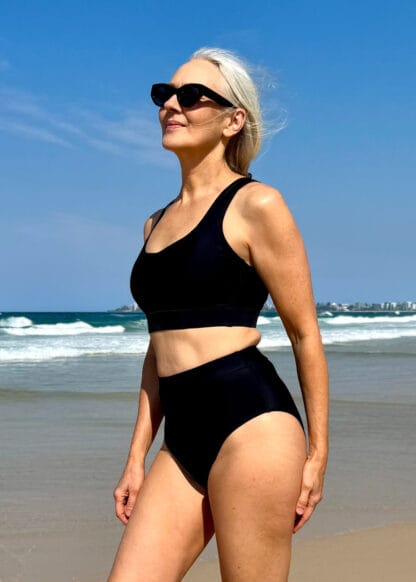 womens high leg sport bikini with support