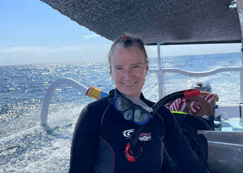 scuba diving mature women enjoying life over 50 banner