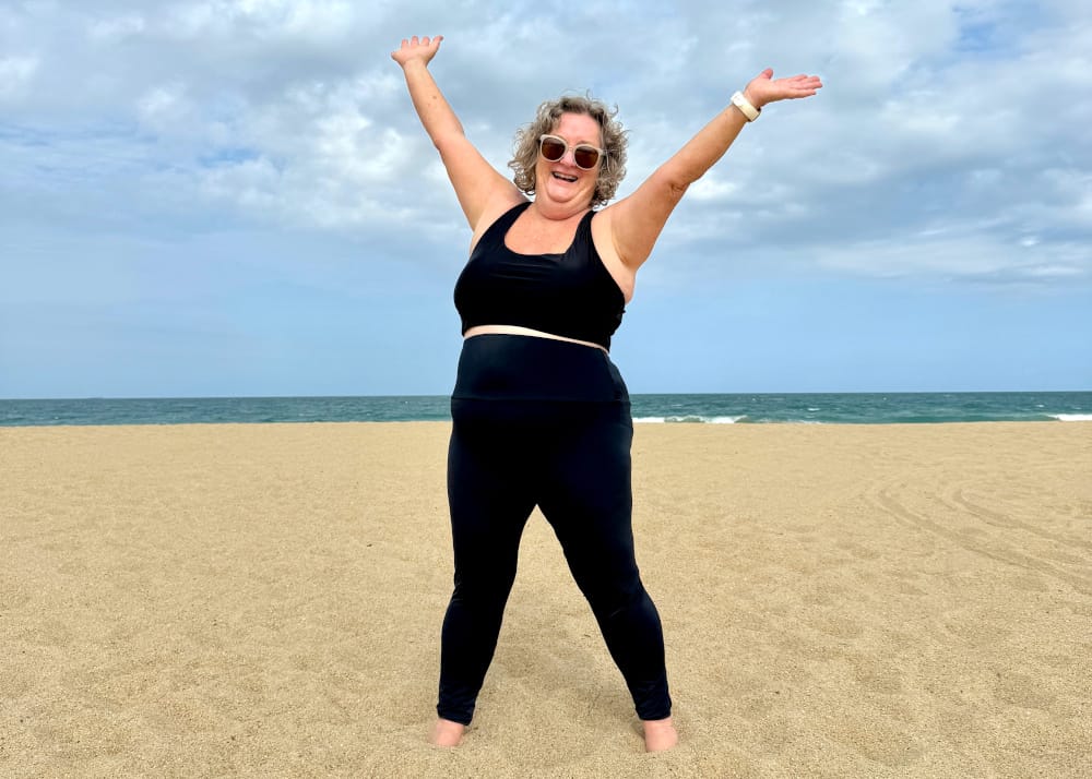 beauty and confidence come from self-acceptance,  embraced my body and its changes over time. Banner