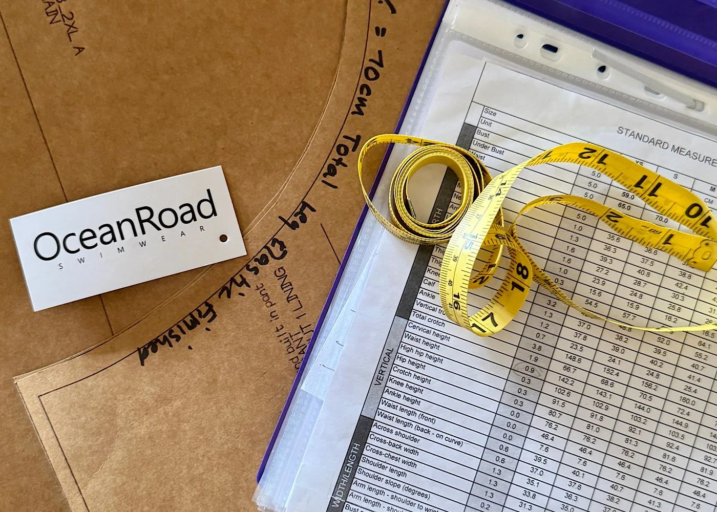 Founder Tanya designing OceanRoad swimwear