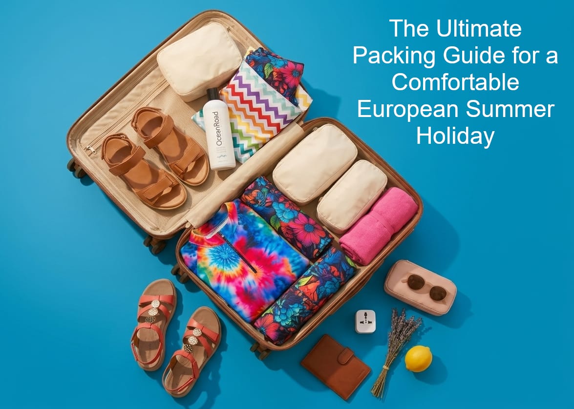 Suitcase packed for The Ultimate Packing Guide for a Comfortable European Summer Holiday