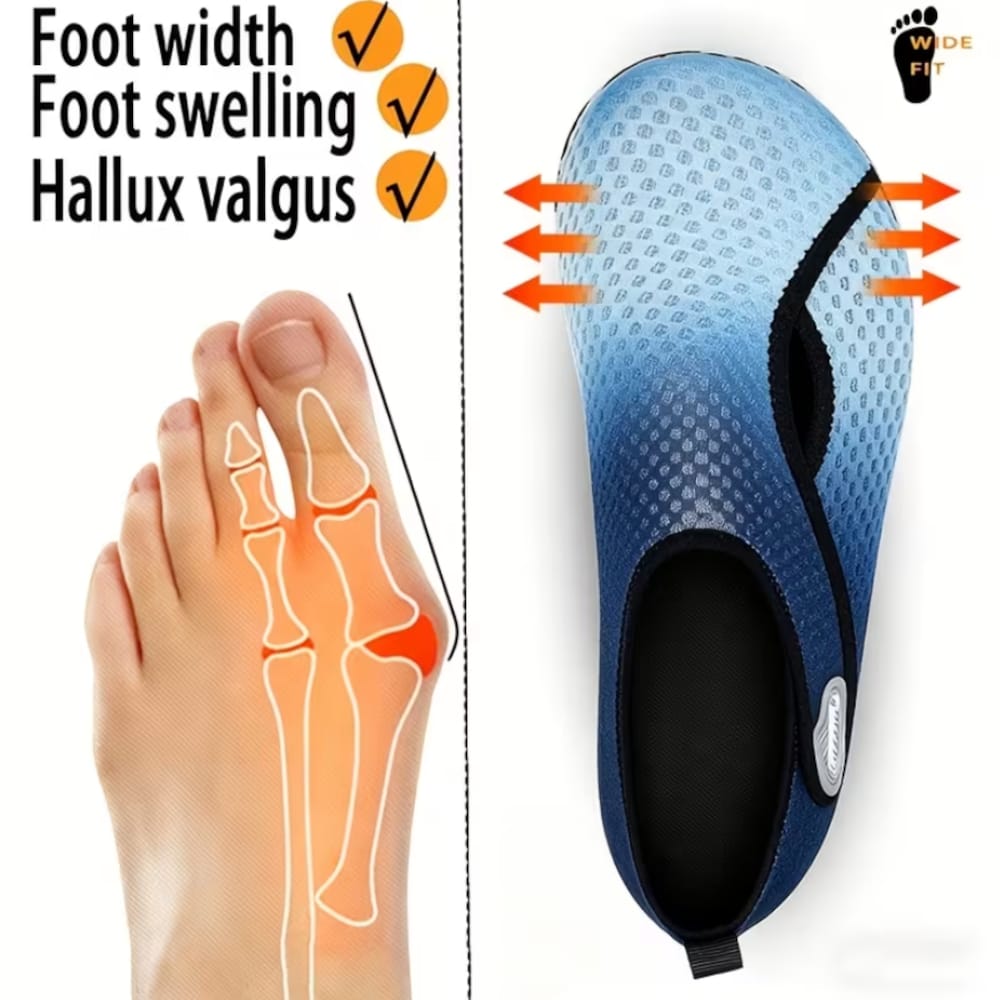 Women's Velcro Aqua Shoes Rubber Sole | Rubber Sole - Image 3
